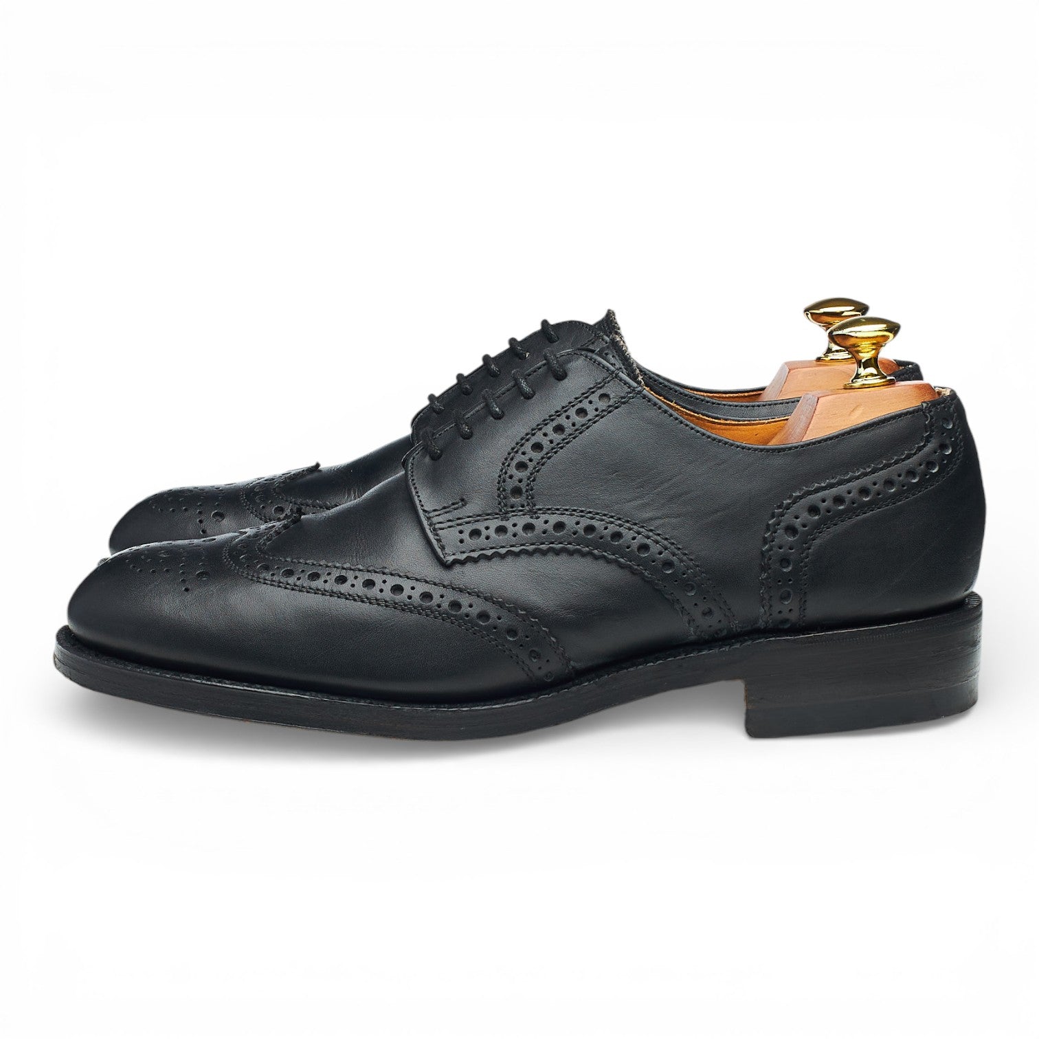 Alfred Sargent Selkirk derbys cuir noir pointure UK 8