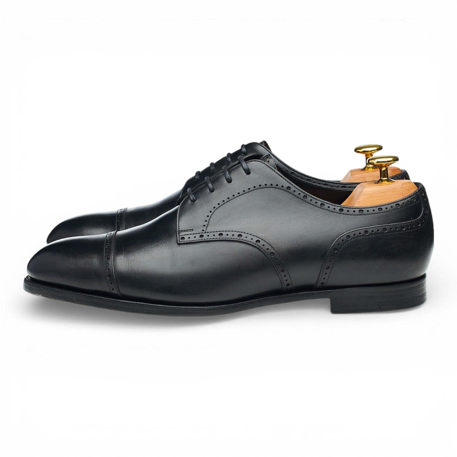 Edward Green derby bout droit cuir noir UK 8