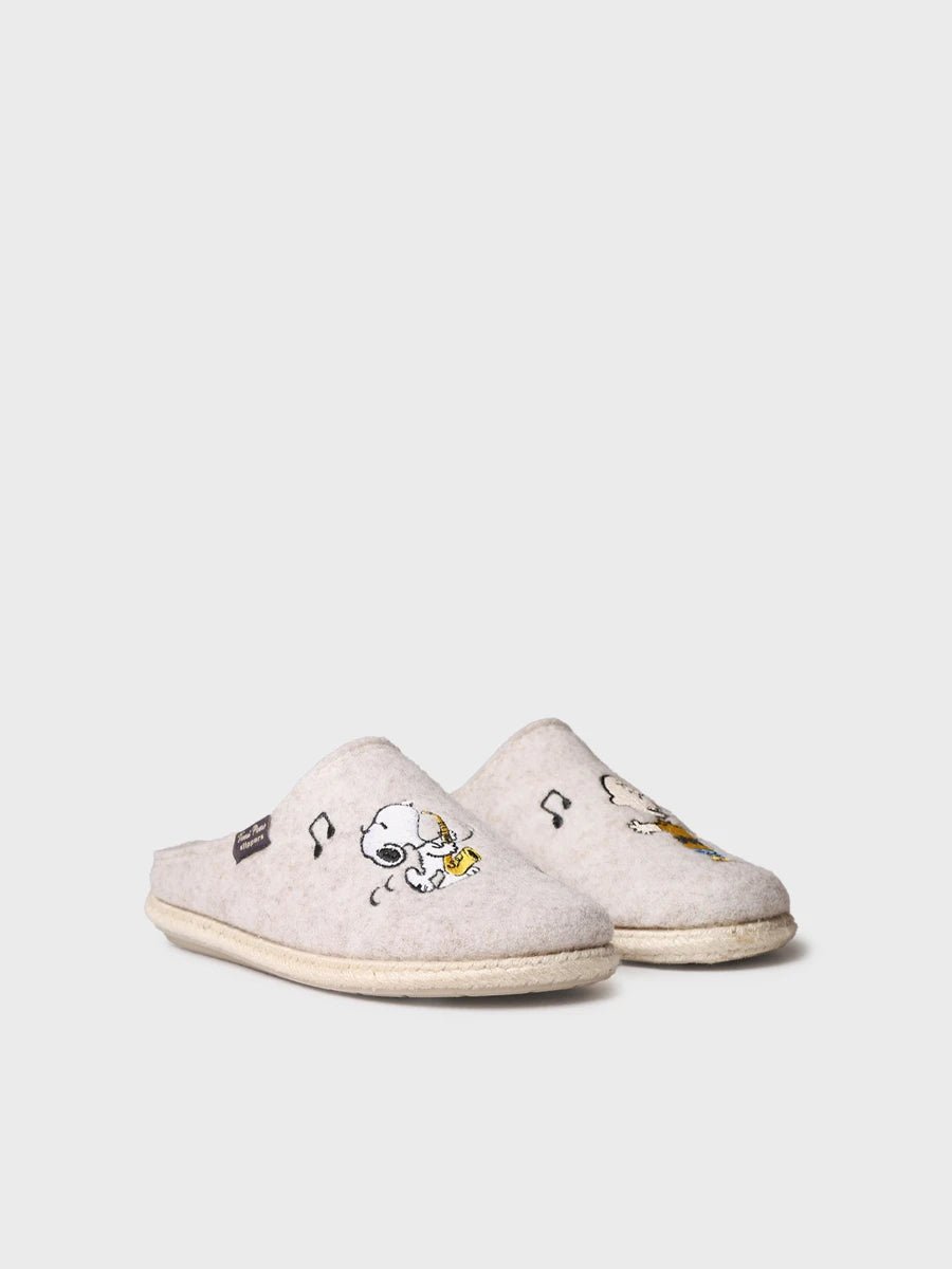 Toni Pons Snoopy chausson feutre femme motif Snoopy