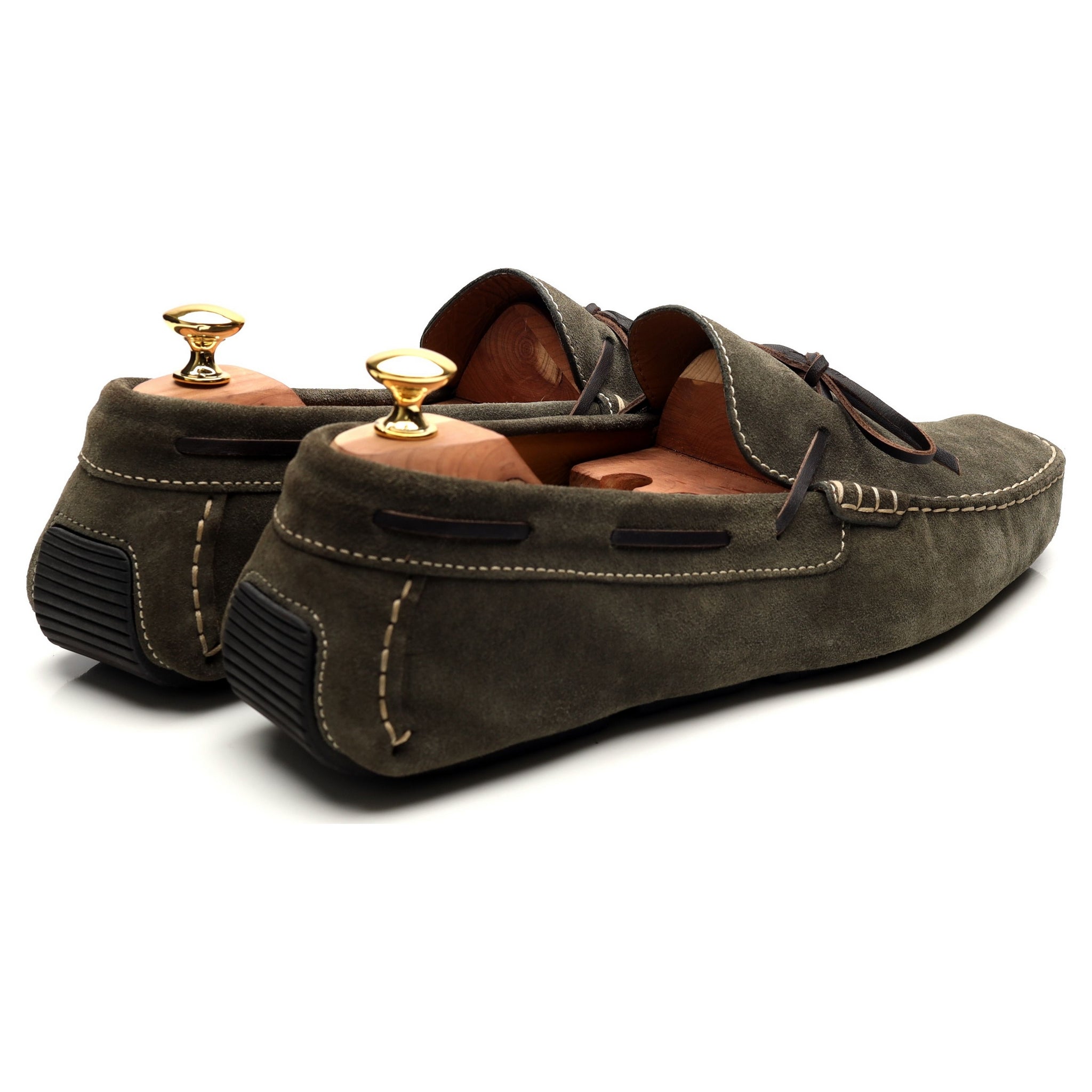 Crockett & Jones Napoli mocassins daim vert UK 11