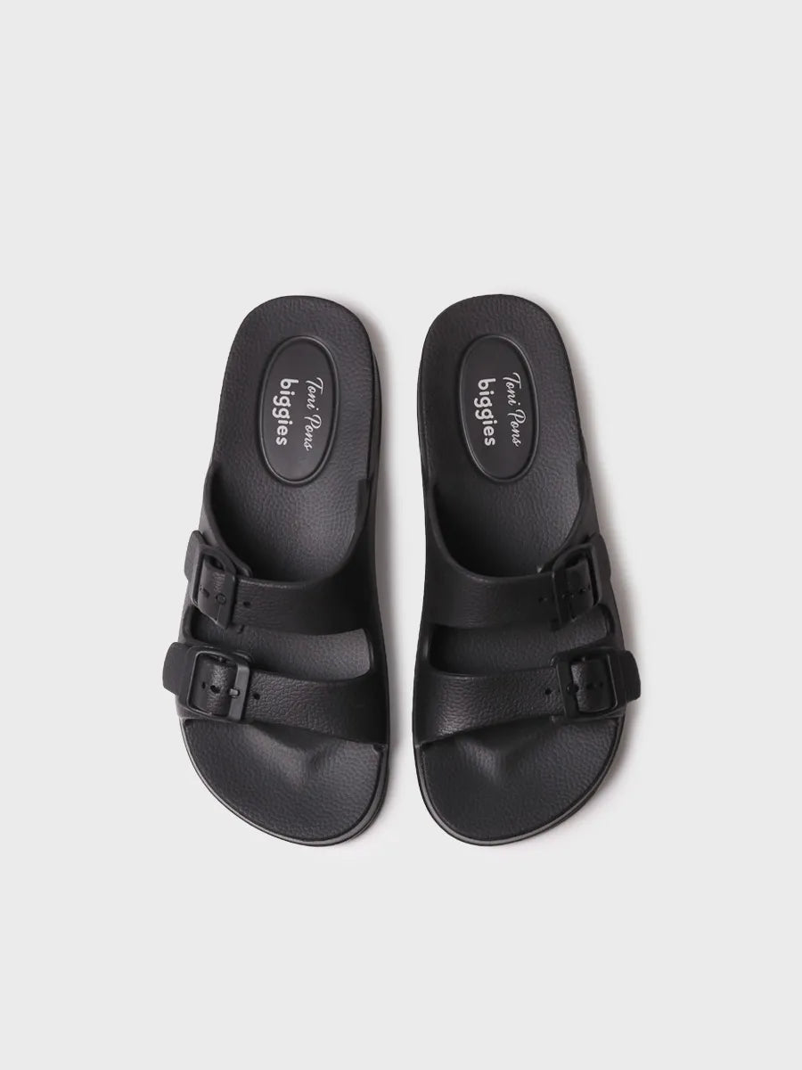 Toni Pons Creta sandales caoutchouc noir impermeables