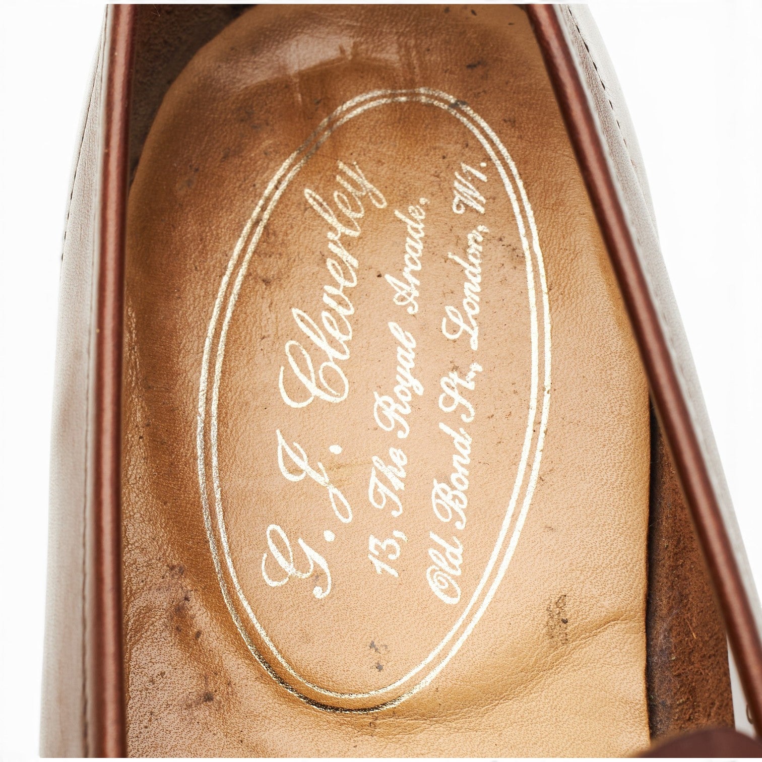 George Cleverley Mocassin cuir marron pointure UK 7 sangle