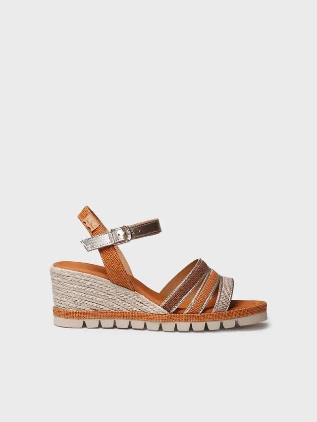 Toni Pons Zenit espadrille cuir compensée 6 cm