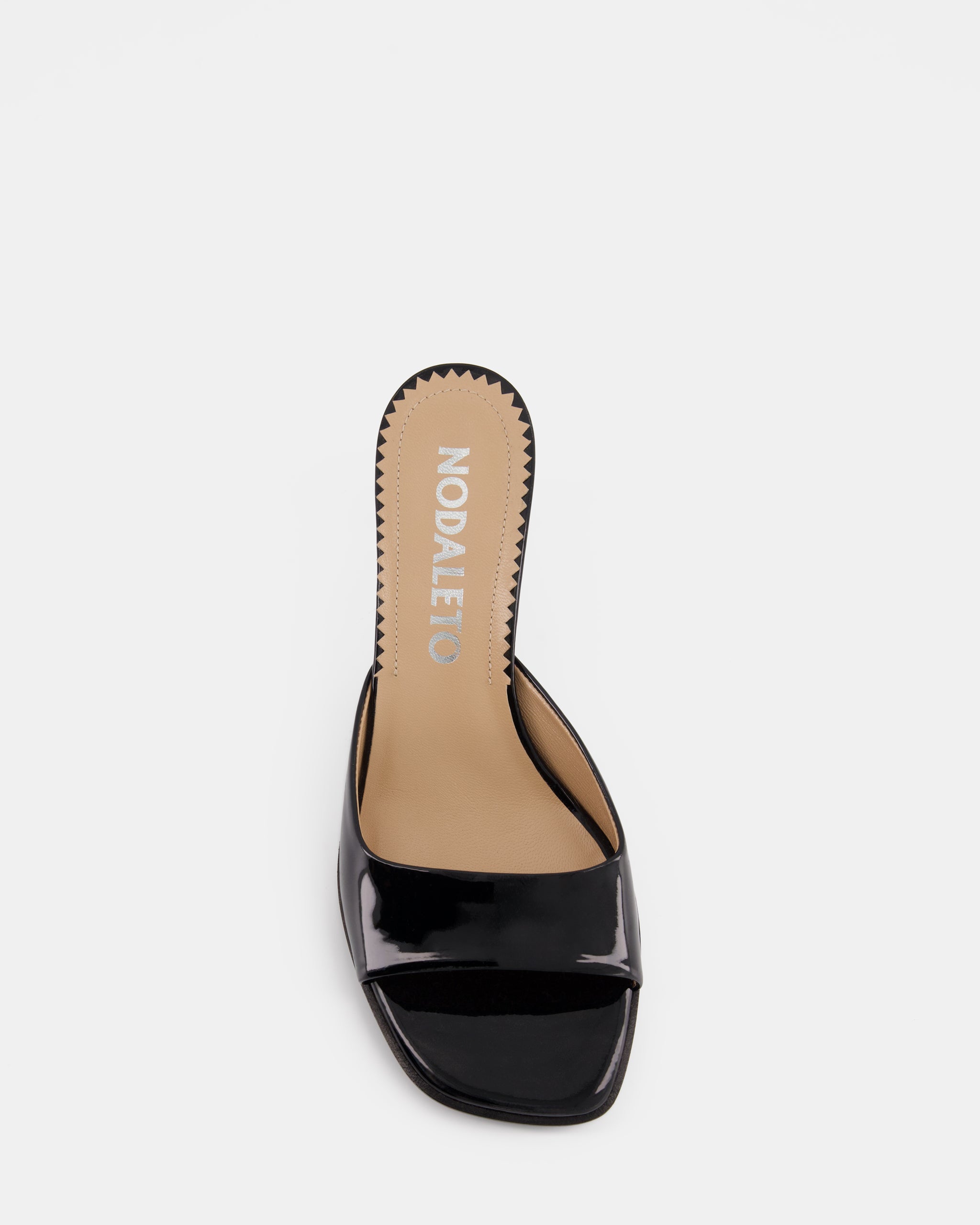 Nodaleto Dona Reese mules noir verni talon 5 cm