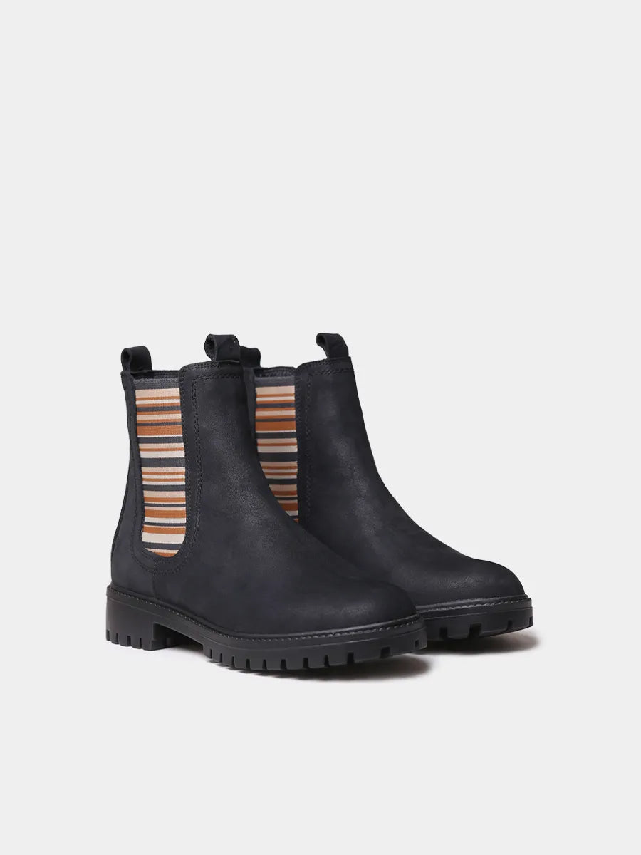 Toni Pons Carla-NR bottines cuir femme élastique rayé