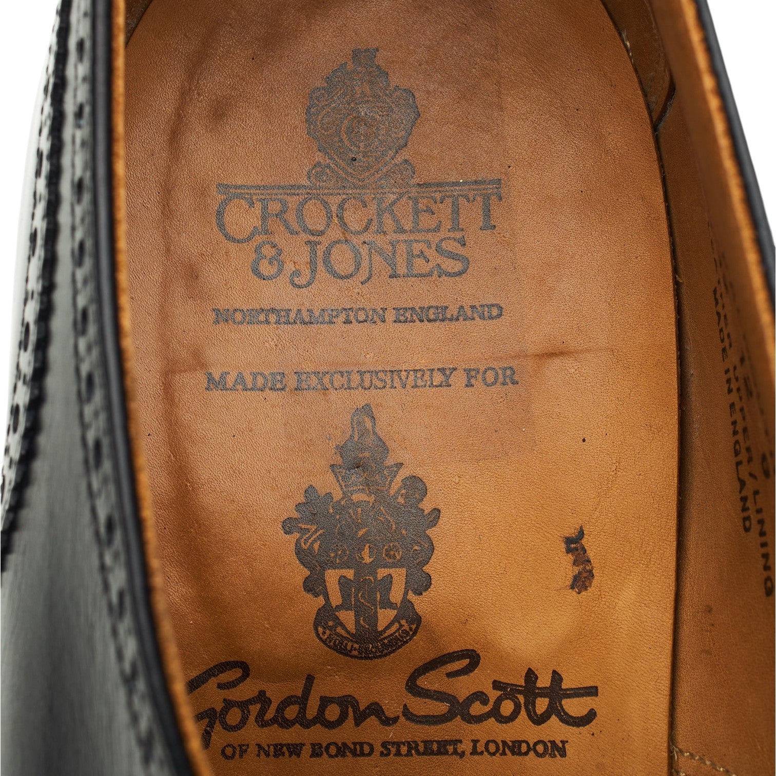 Gordon Scott Falmouth Richelieu Brogue Cuir Noir UK 12
