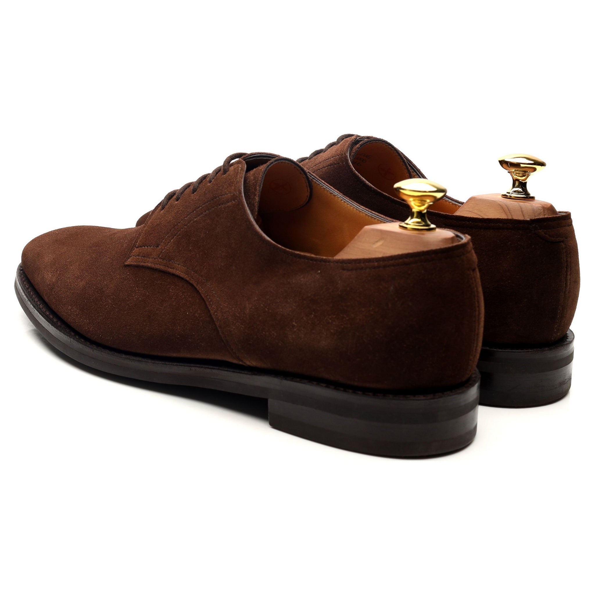 John Lobb Cleve derby daim marron foncé UK 8.5