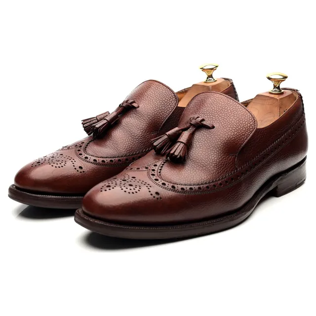 Church's Kingston mocassin cuir marron pompons UK 9