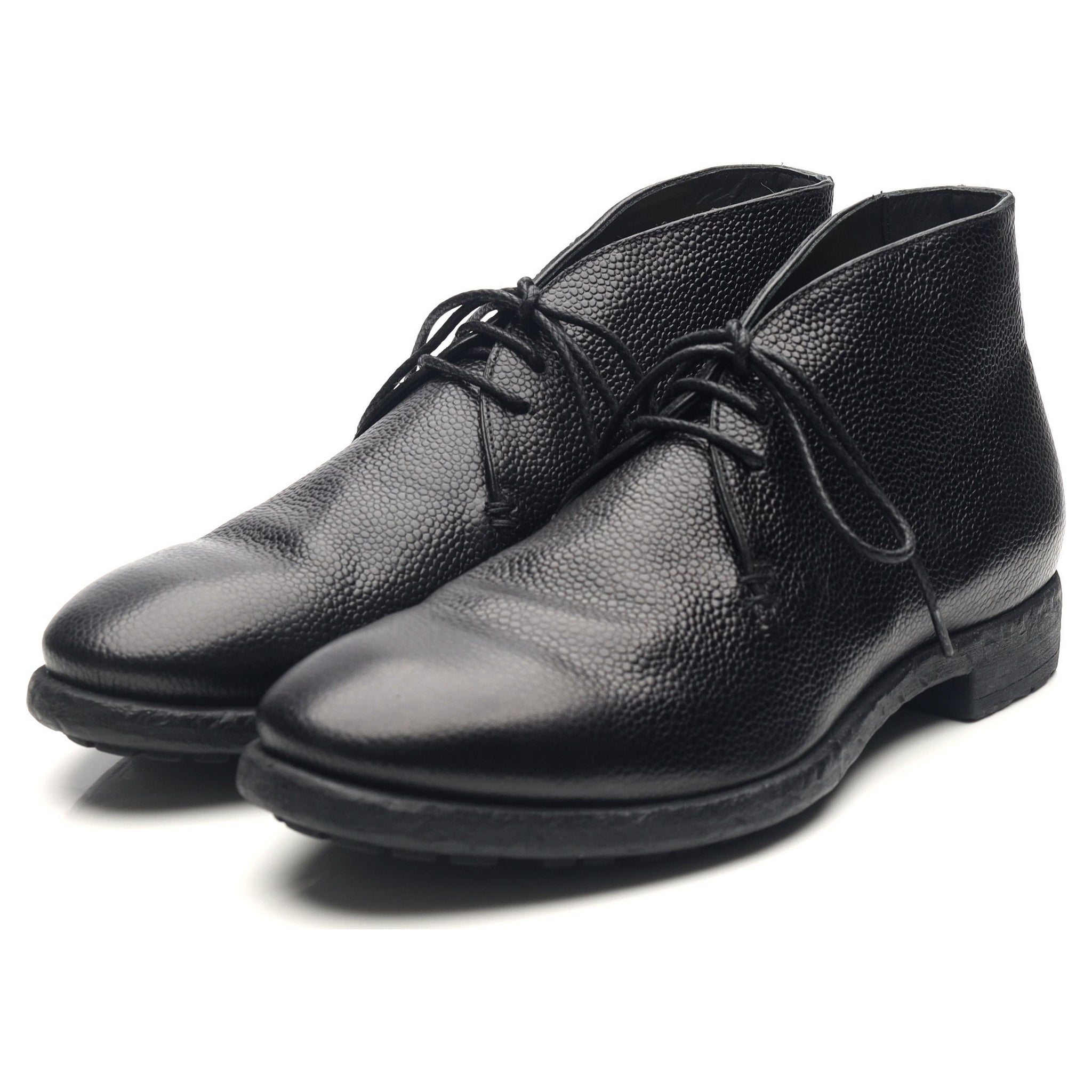 Officine Creative boots chukka cuir grainé noir UK 6