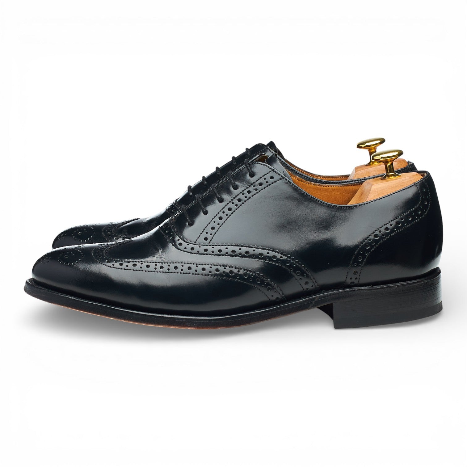 Barker Albert oxford cuir noir UK 8 semelle cuir