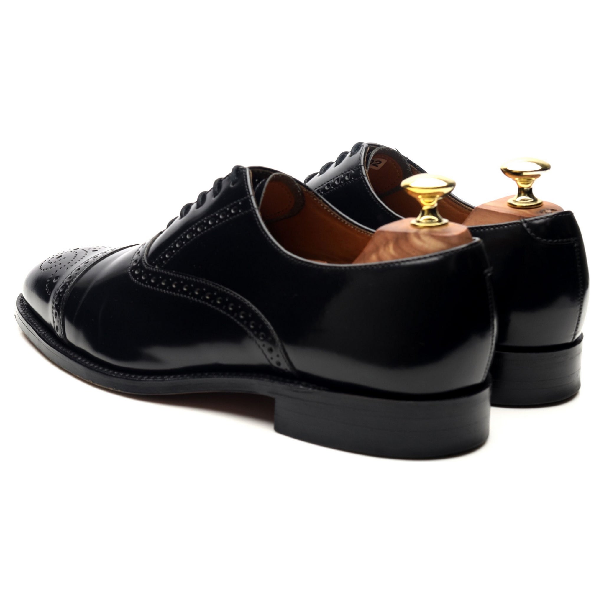 Loake Oban chaussures oxford cuir noir pointure UK 7
