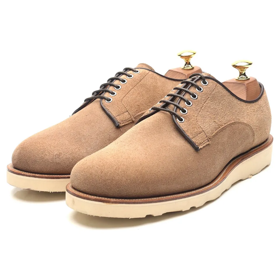 Viberg derby suède beige semelle gomme UK 7