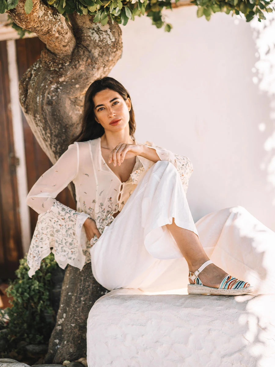 Toni Pons Garbet espadrille brodée bride cheville