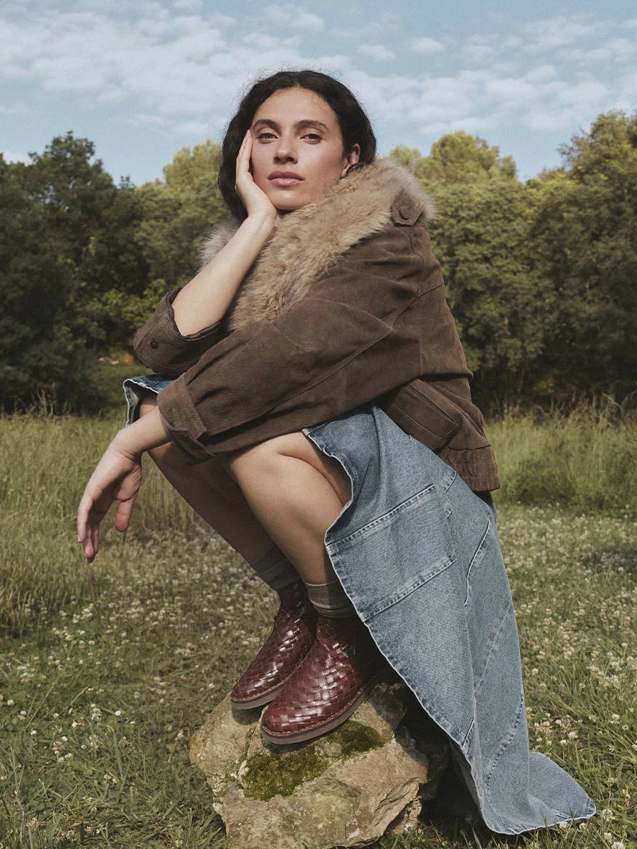 Toni Pons Isa-Bl boots cuir tressé femme
