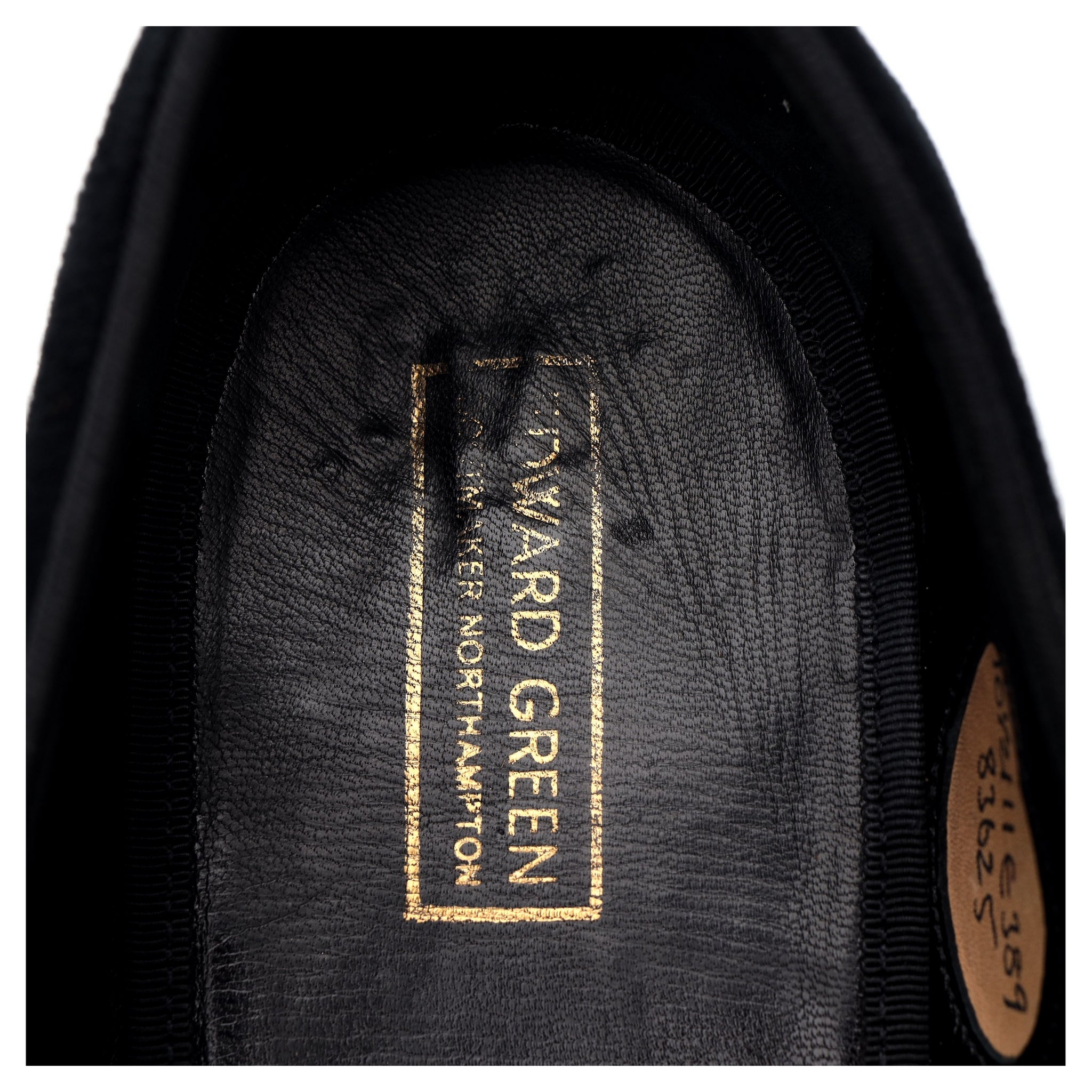 Edward Green pantoufles velours noir UK 10.5