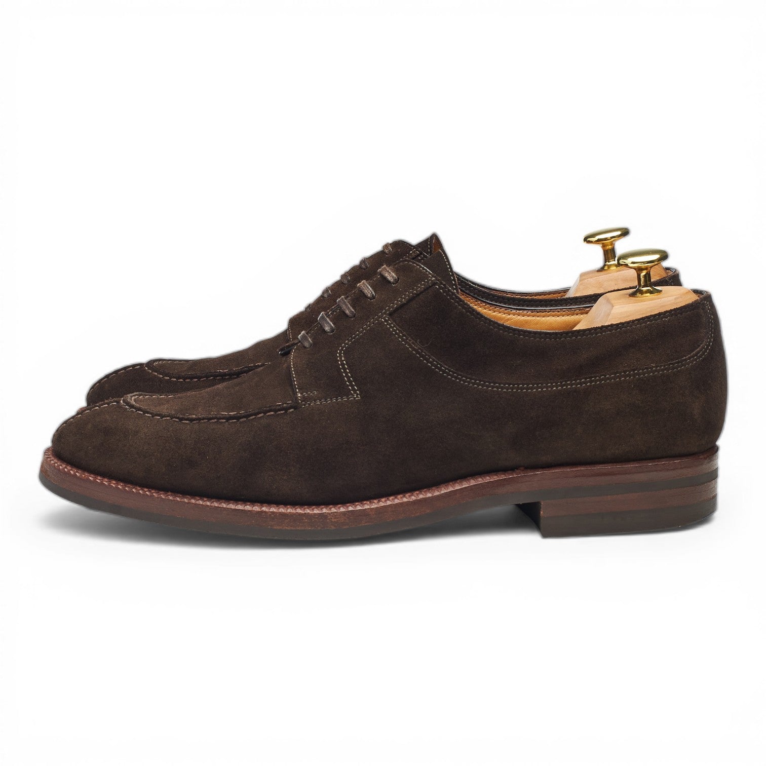 Enzo Bonafe derby cuir suède marron pointure UK 8,5