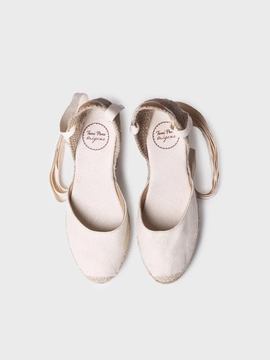 Toni Pons Calonge espadrilles compensées écru vegan