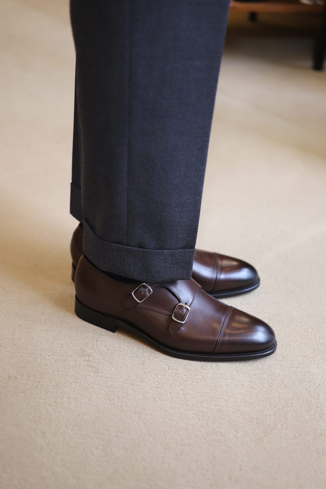 Malfroid Scapin double boucle chaussure cuir