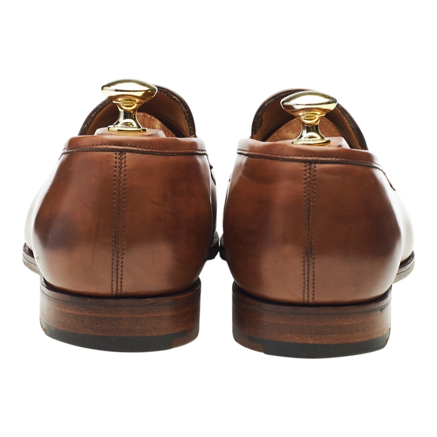 Edward Green Piccadilly mocassins cuir beige UK 8