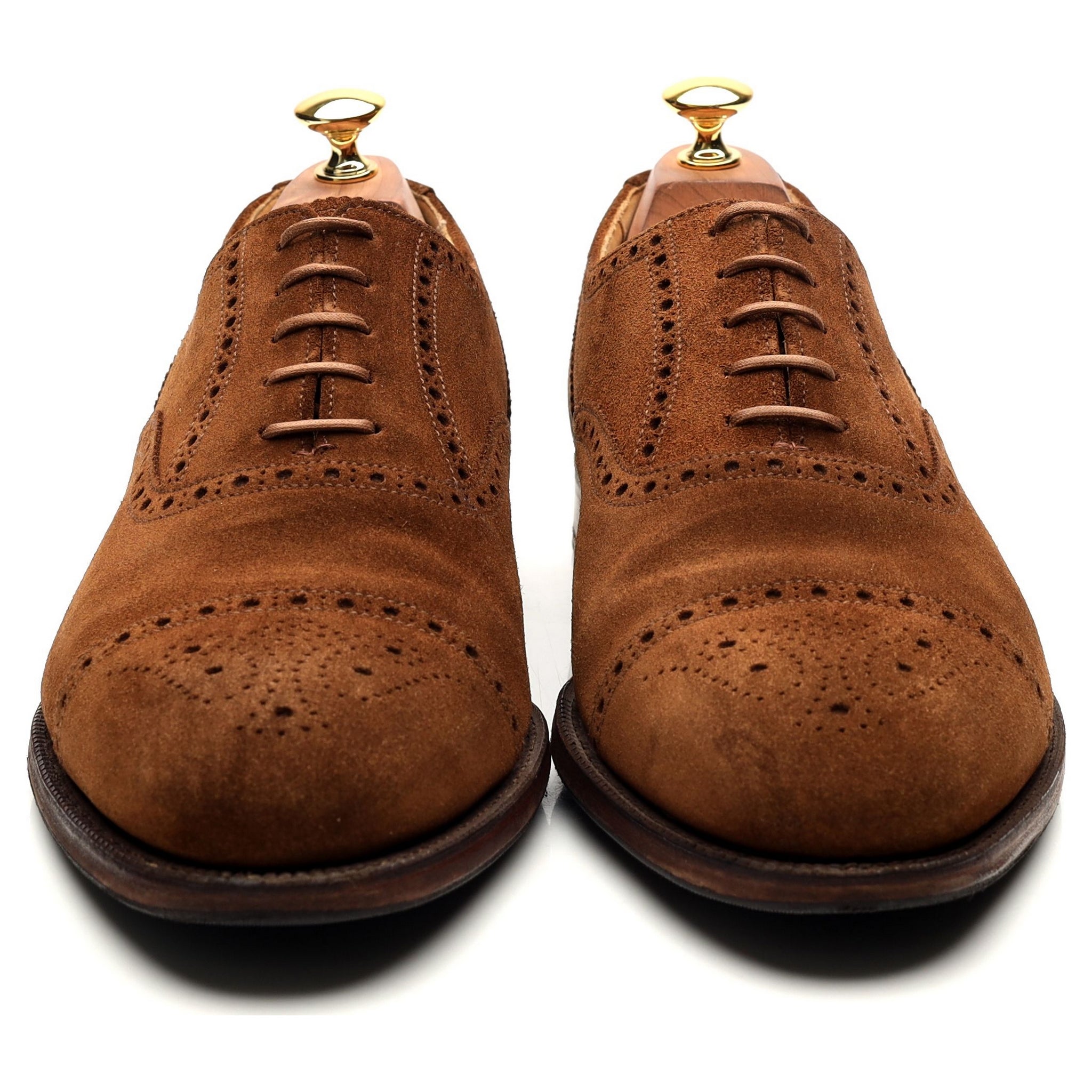 Shipton & Heneage Winchester richelieu semi-brogue daim marron 10,5
