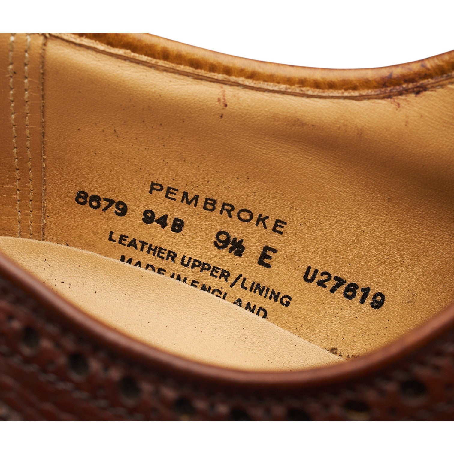 Crockett & Jones Pembroke derby grain marron UK 9.5