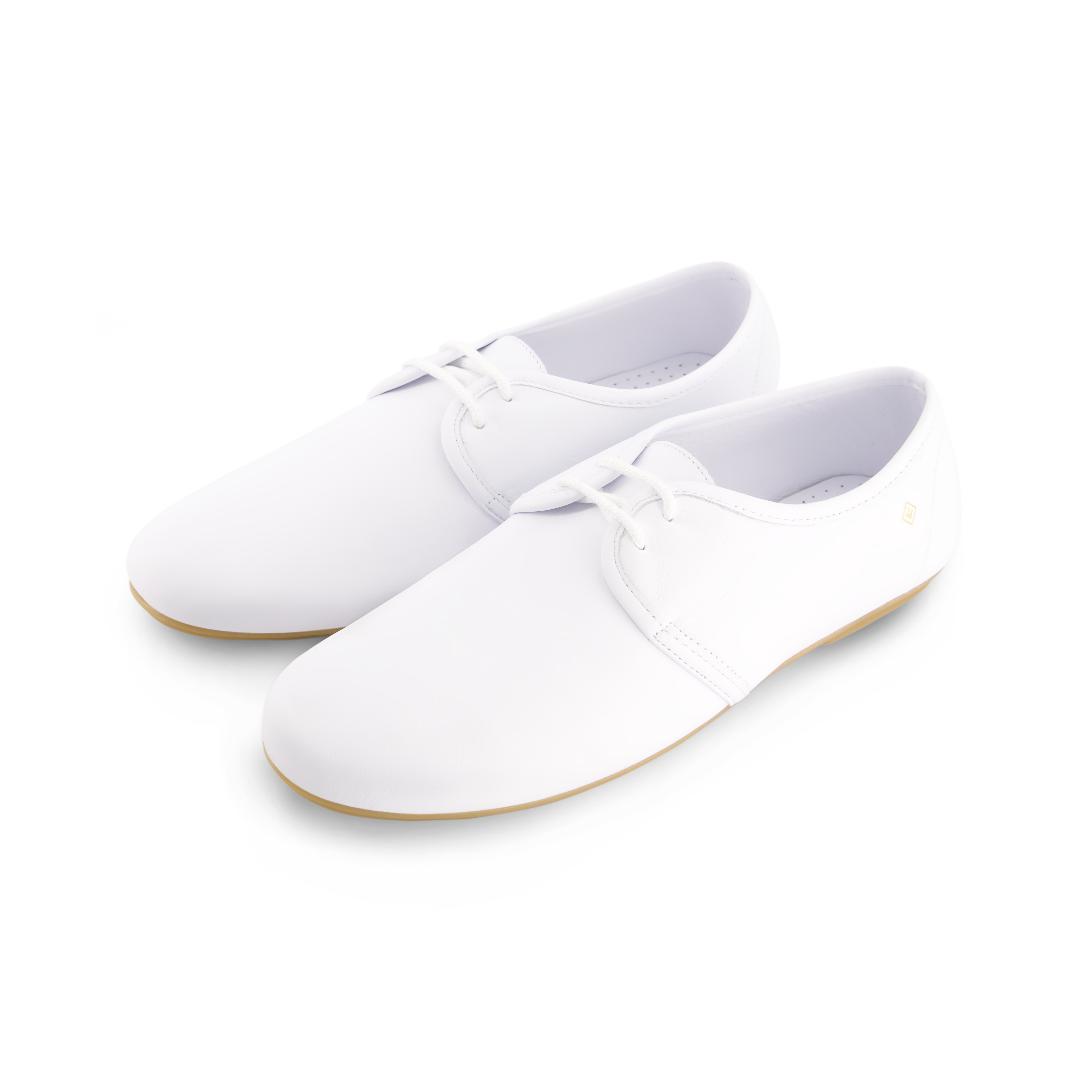 Rivieras Jazz Lacet derbies blanc cuir lisse