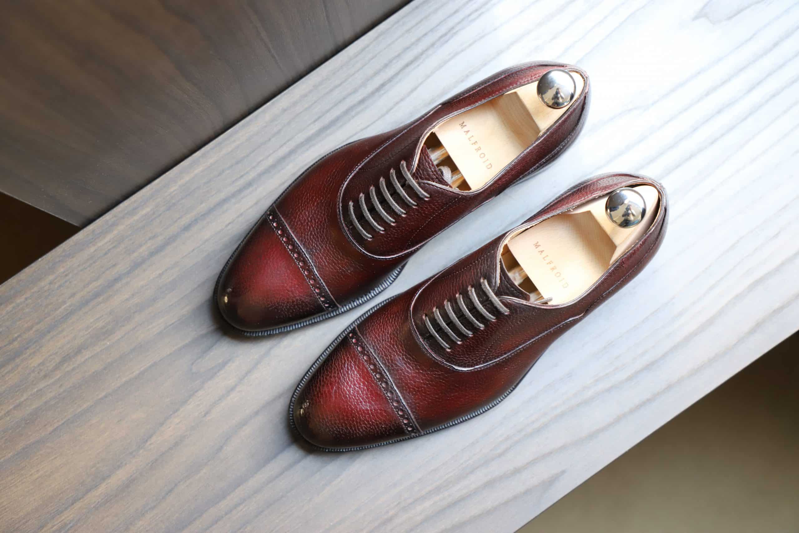 Malfroid Astoria oxford cuir grainé