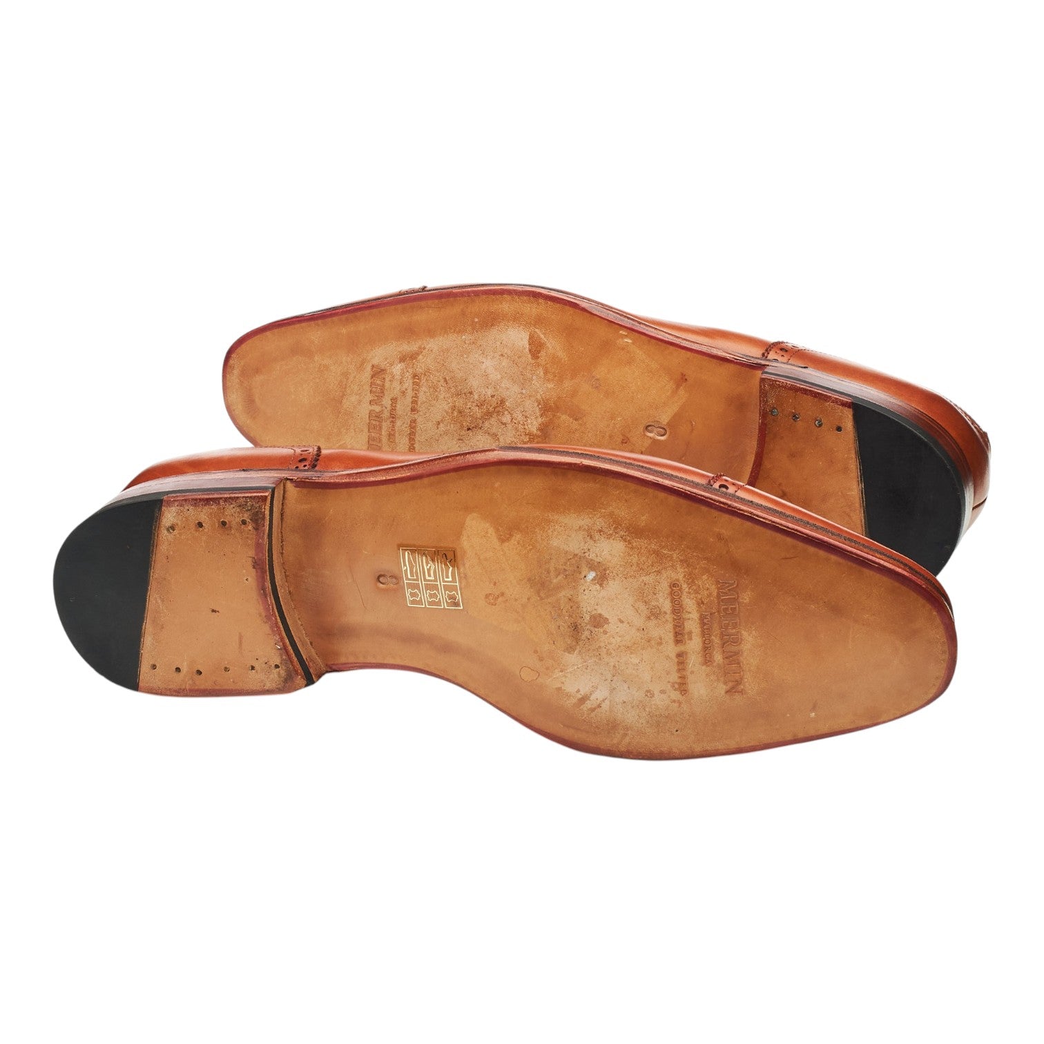 Meermin 101565 richelieu cuir marron clair 8