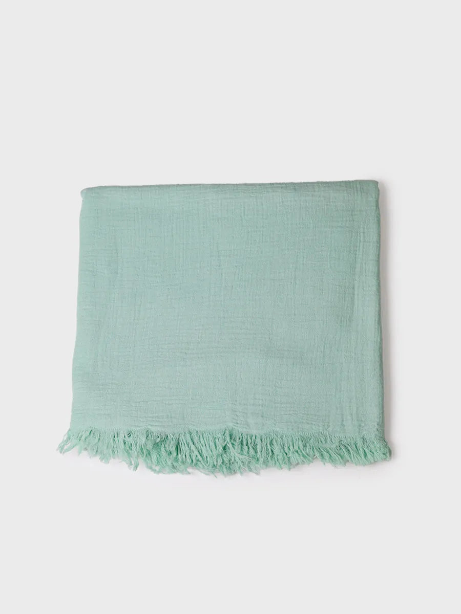 Toni Pons Fatima foulard coton menthe 120 cm