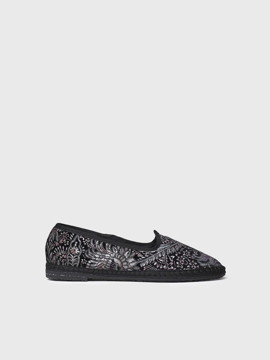 Toni Pons Catia babies jacquard velours noir