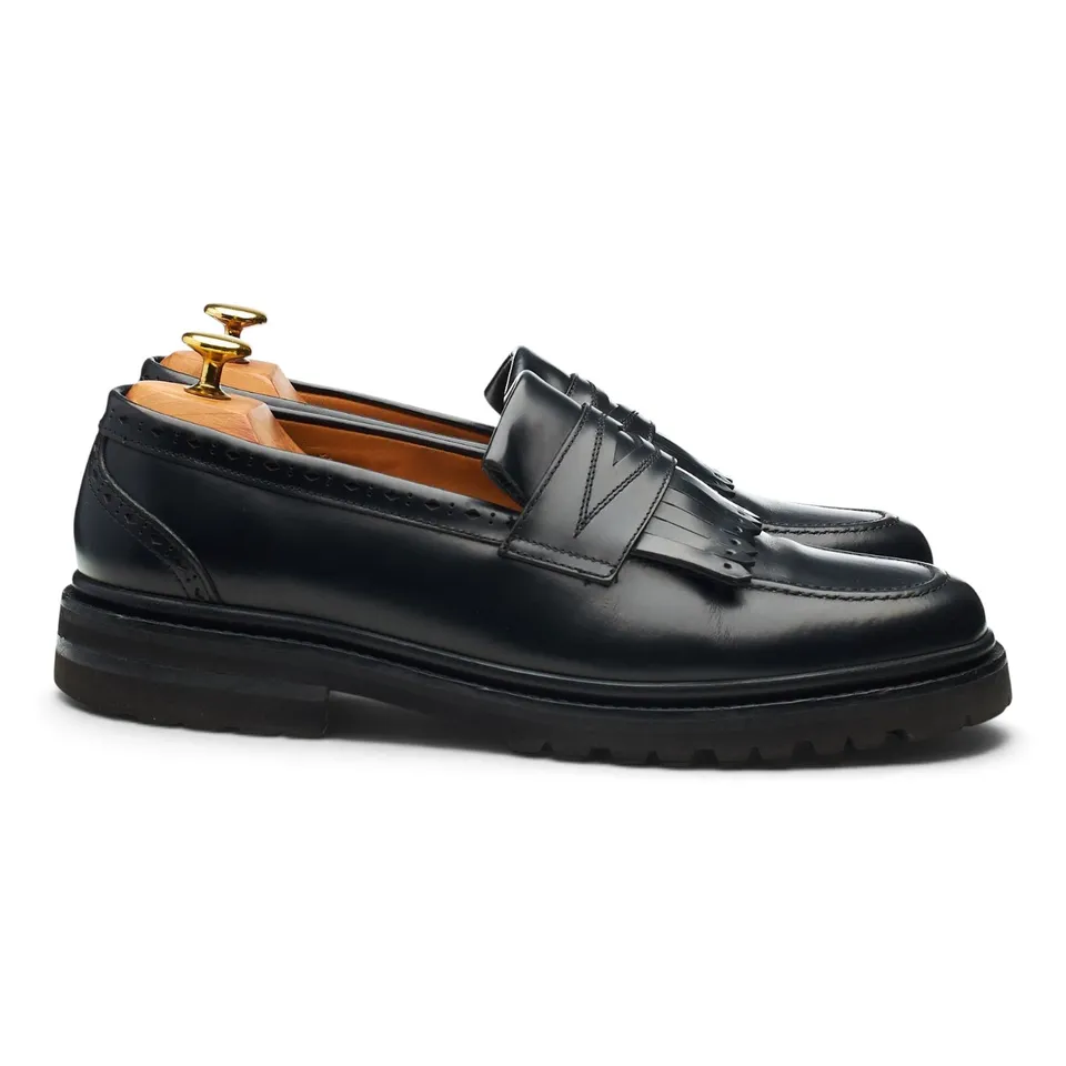 Wildsmith Model 80 mocassin frange noir UK 8