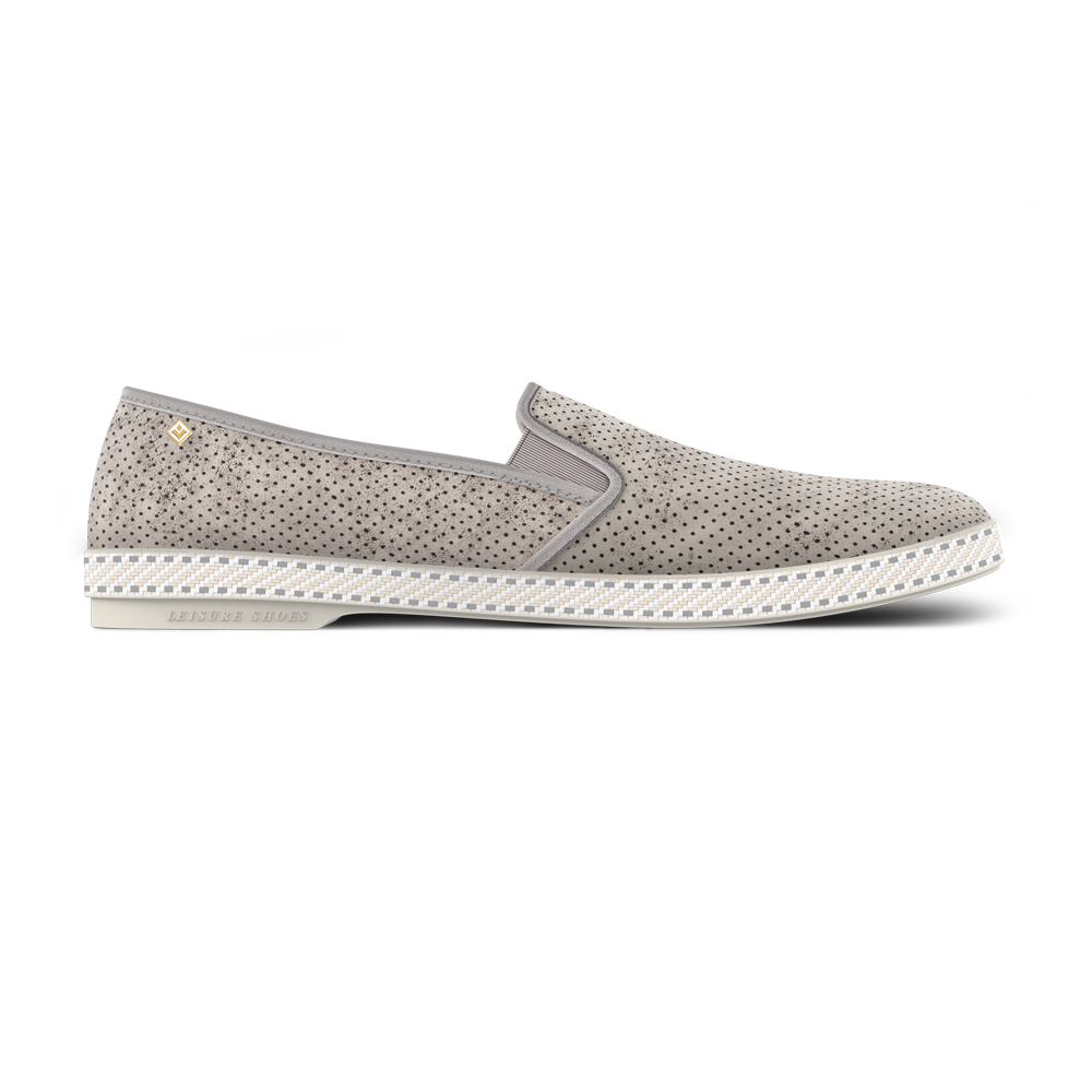Rivieras Classic 3072 espadrilles cuir gris
