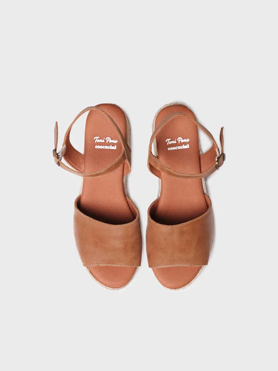 Toni Pons Adriana espadrille cuir talon large 7,5 cm