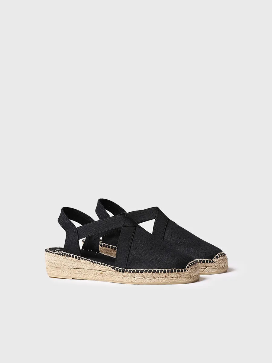 Toni Pons Verona espadrilles coton vegan noir