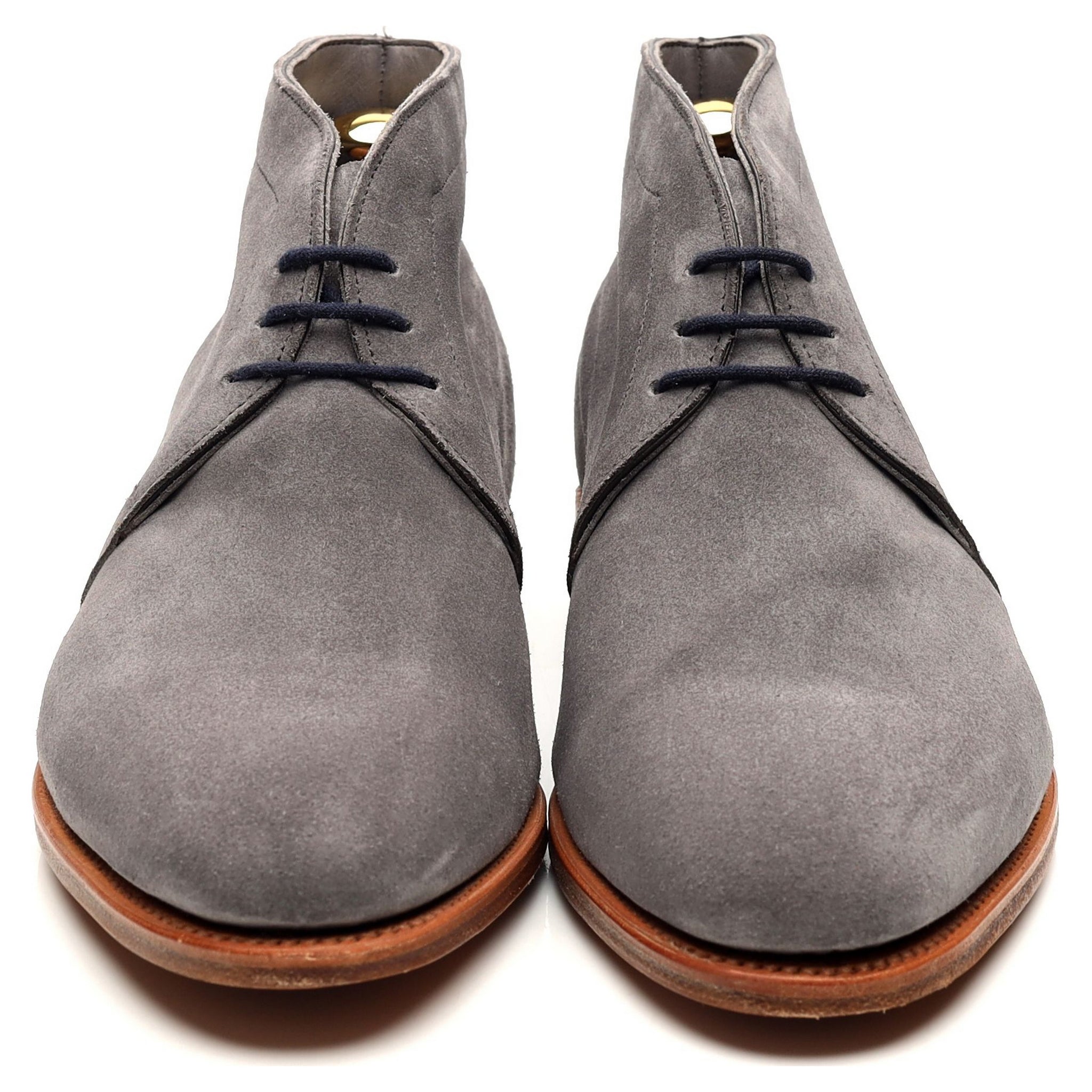 John Lobb Ferris boots chukka daim gris UK 6.5