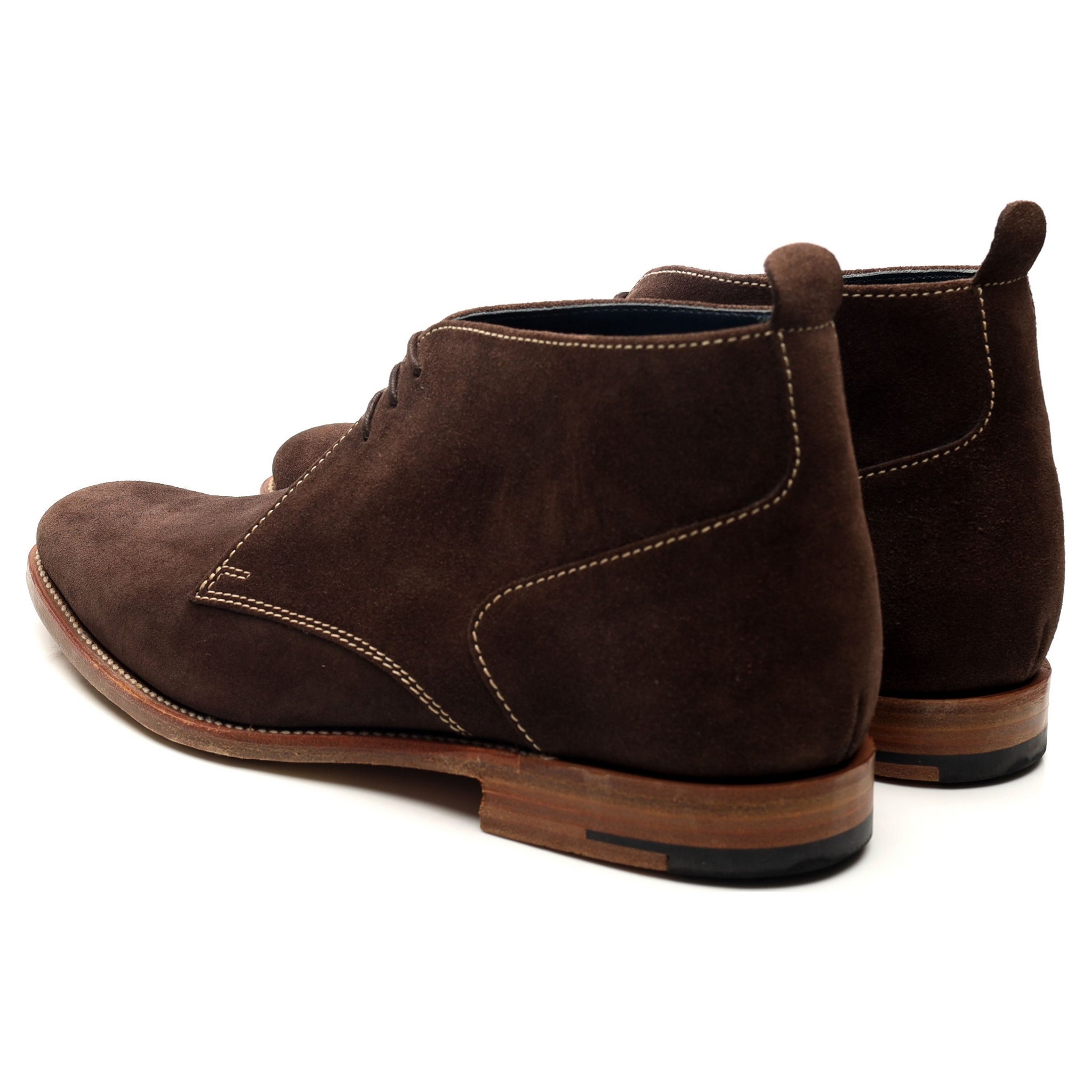 Barker Lucius bottines chukka marron foncé UK 8.5 daim