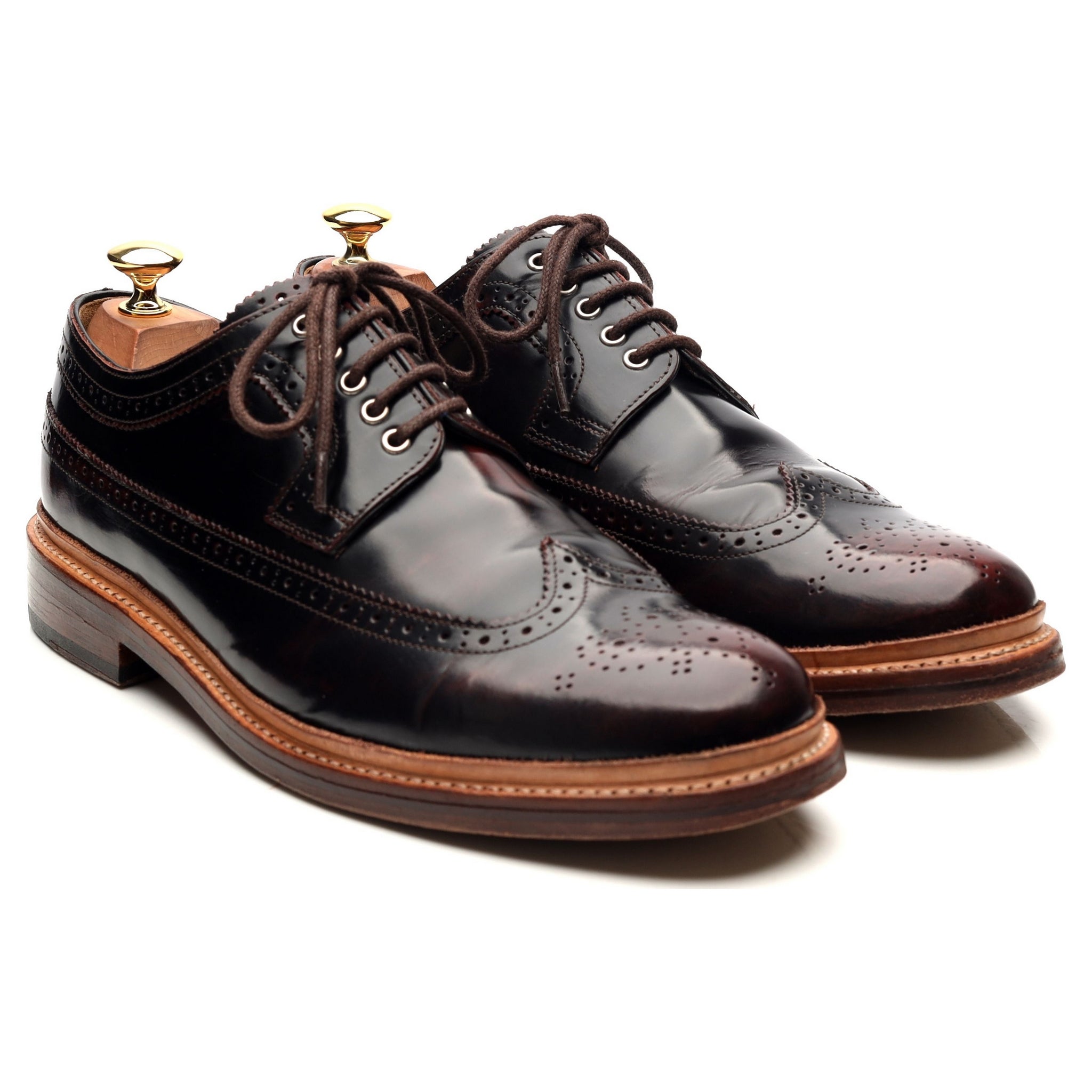 Grenson Sid derby cuir bordeaux 9