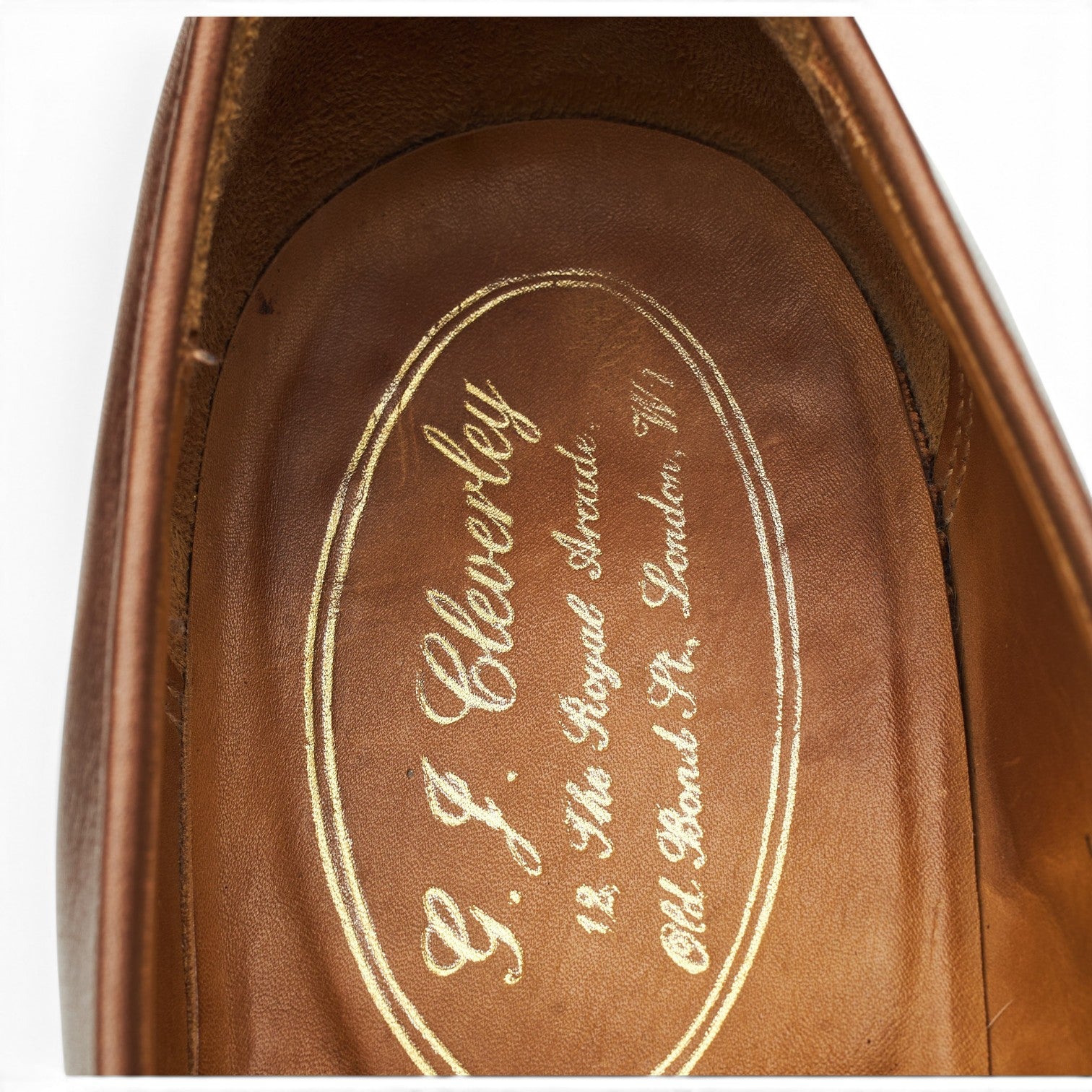 George Cleverley mocassin cuir marron UK 8,5