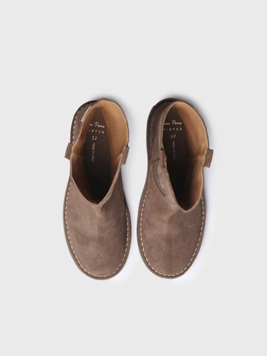 Toni Pons Irun-SY bottine suede taupe 2,5 cm
