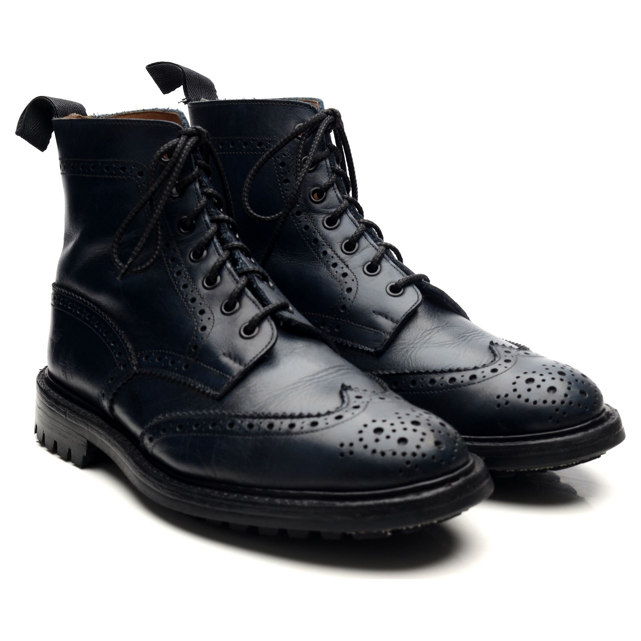 Tricker's Stow bottines cuir bleu marine 9 UK