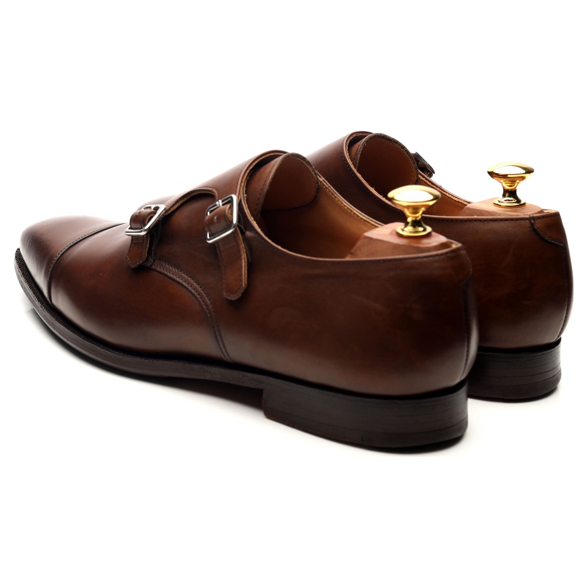 Crockett & Jones Lowndes monk-strap cuir marron UK 9.5