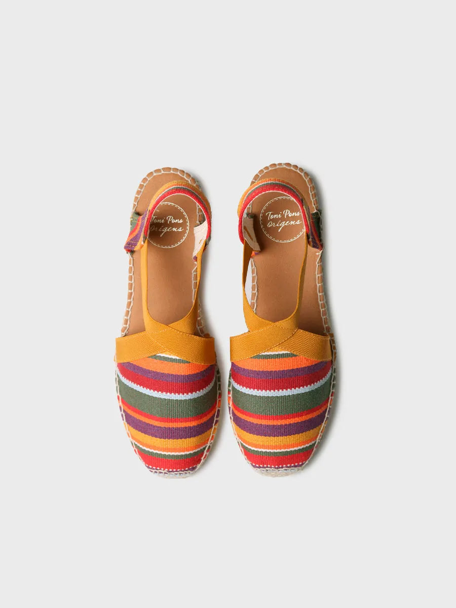 Toni Pons Vinaros espadrille coton raye vegan 3 cm