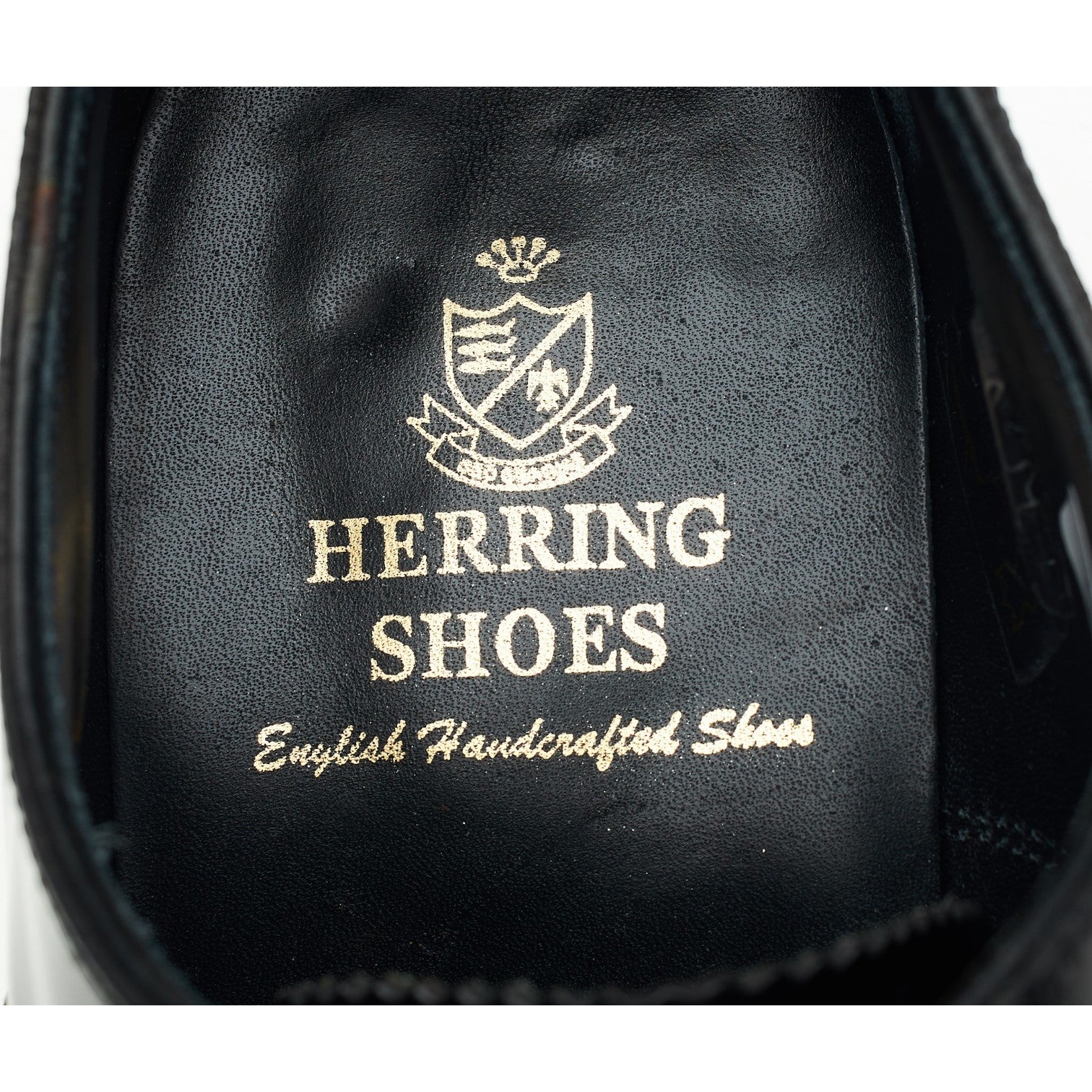 Herring Knightsbridge oxford cuir noir 7.5 bout droit