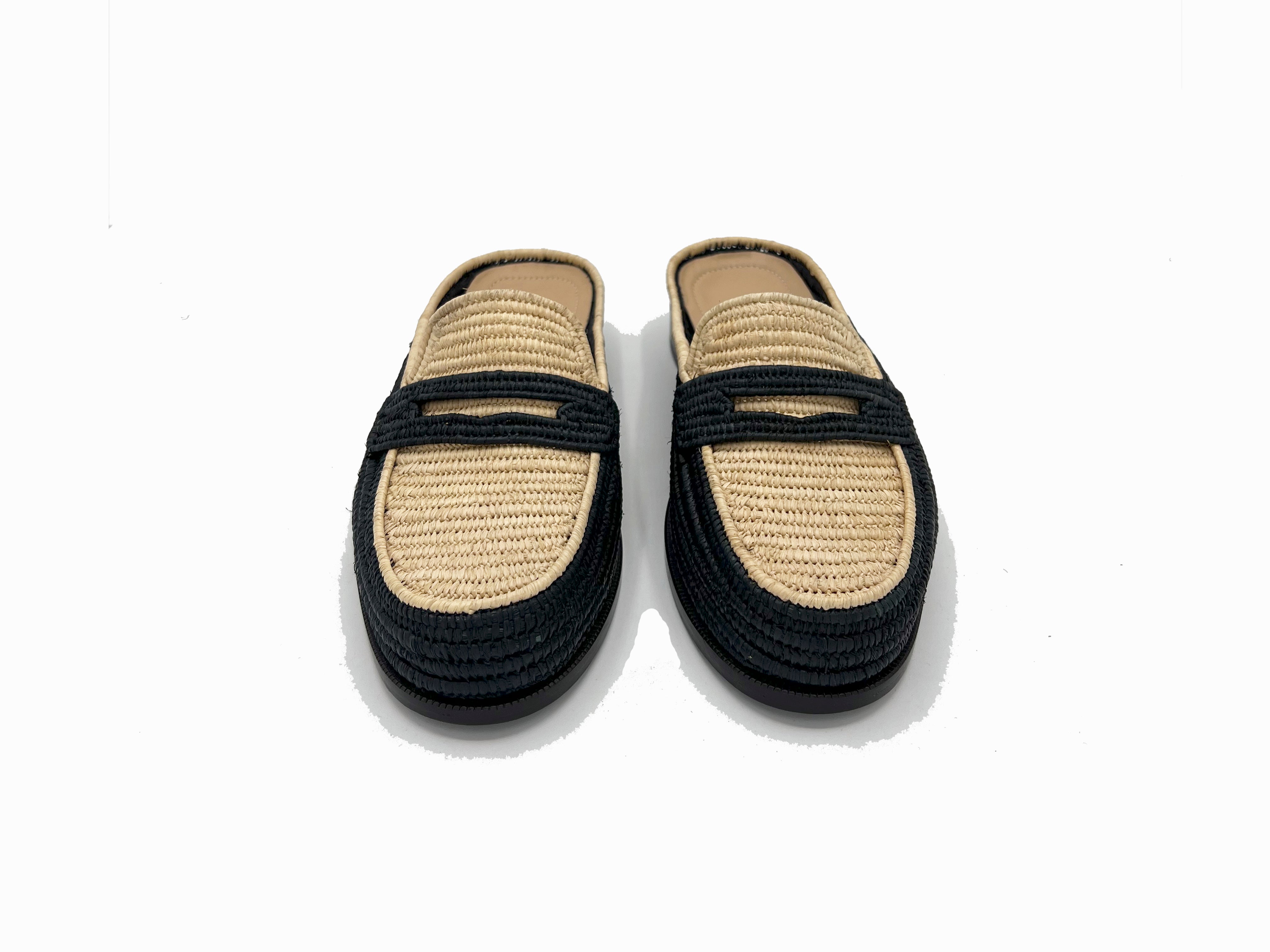 Contre-Allée Maarouf mule femme raphia naturel