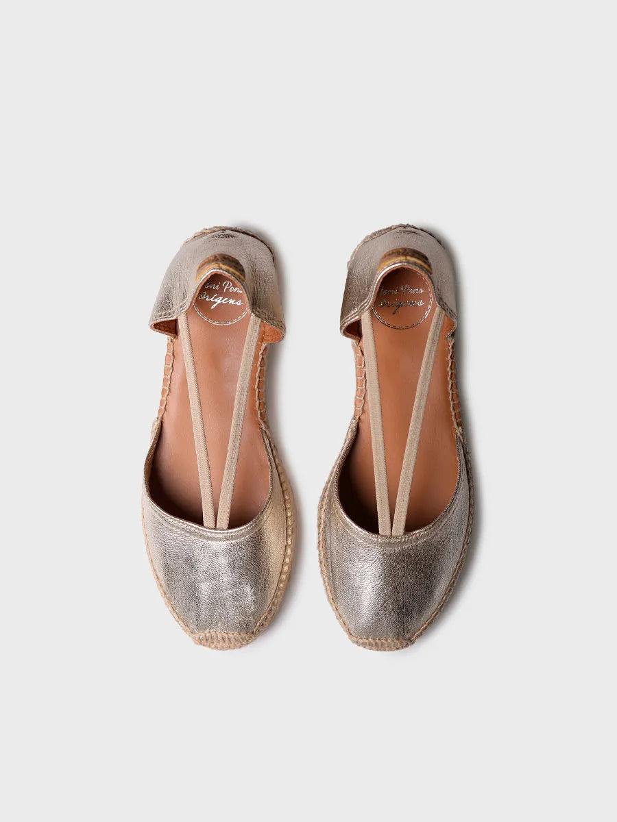 Toni Pons Erla-P espadrille cuir bride platine
