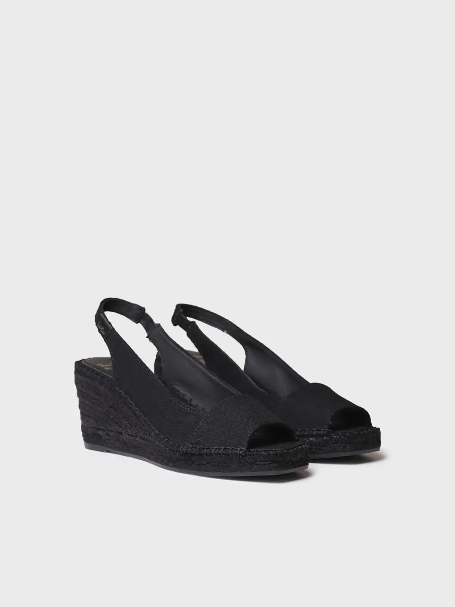 Toni Pons Fiore espadrille compensée noire