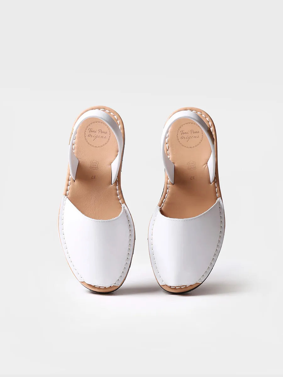 Toni Pons Mao-P minorquine cuir blanc