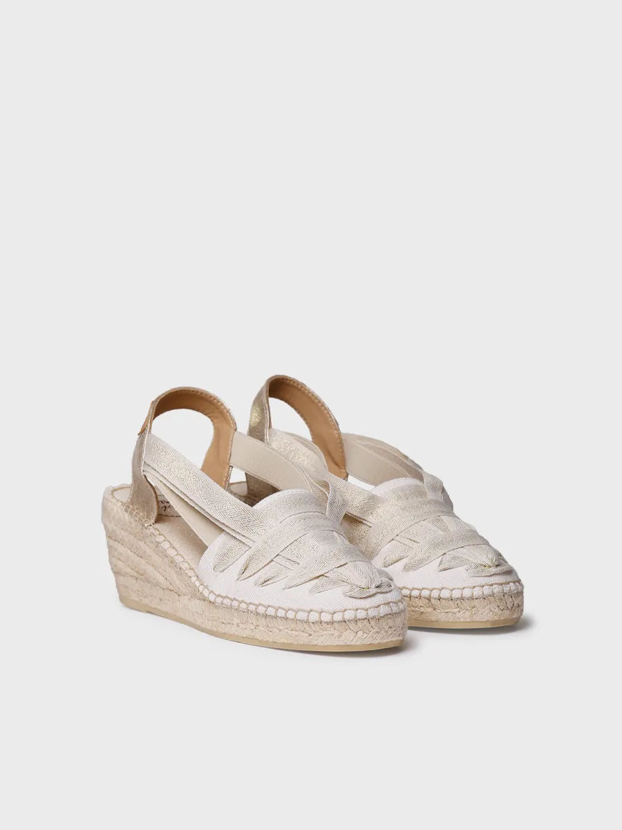 Toni Pons Tracy-CZ espadrilles compensées écru