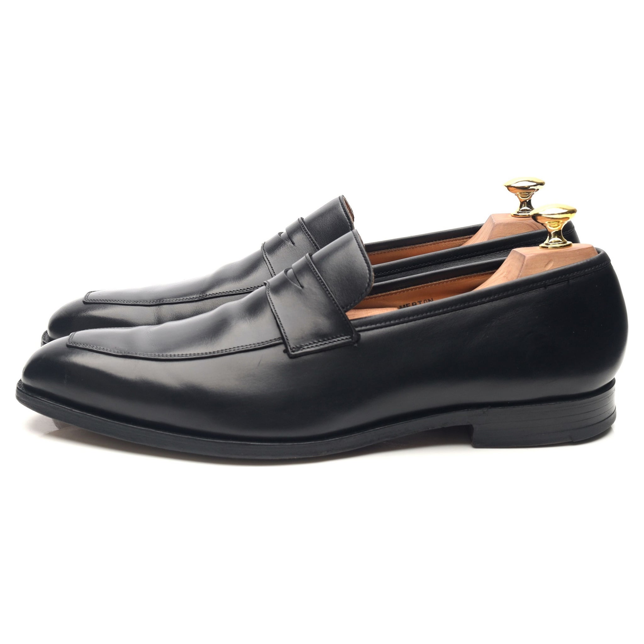 Crockett & Jones Merton mocassins cuir noir UK 8.5