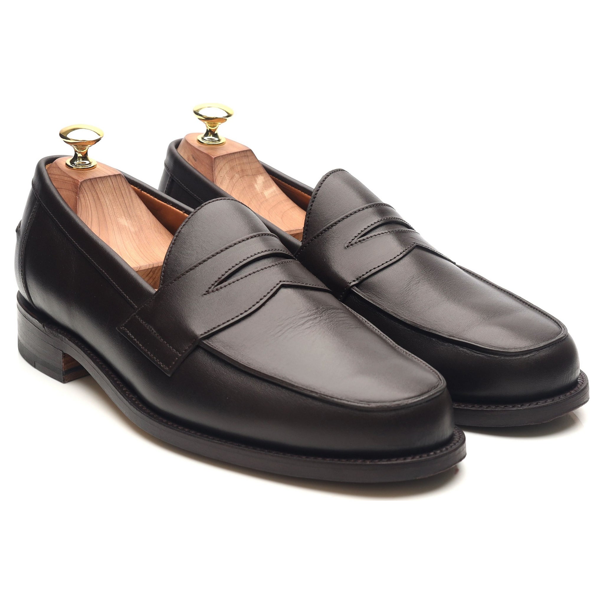 Sanders Madrid mocassins cuir marron foncé UK 8.5